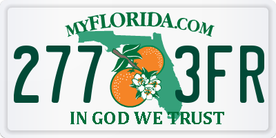 FL license plate 2773FR