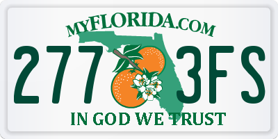 FL license plate 2773FS