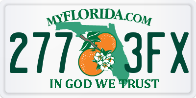FL license plate 2773FX