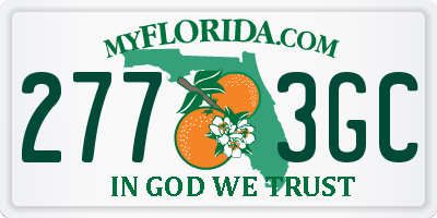 FL license plate 2773GC