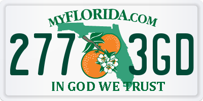 FL license plate 2773GD