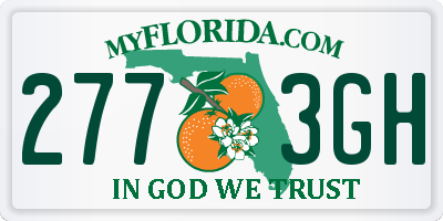 FL license plate 2773GH