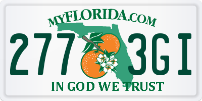 FL license plate 2773GI
