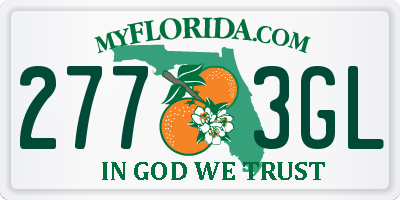 FL license plate 2773GL