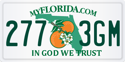 FL license plate 2773GM
