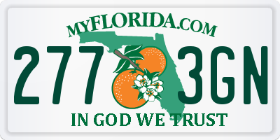 FL license plate 2773GN