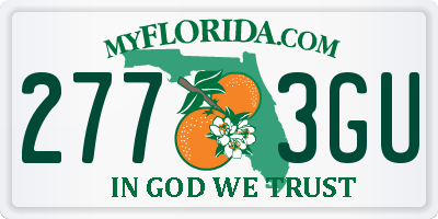 FL license plate 2773GU