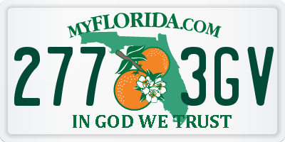 FL license plate 2773GV