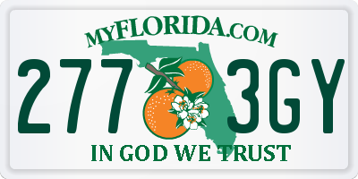 FL license plate 2773GY