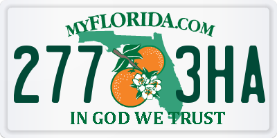 FL license plate 2773HA