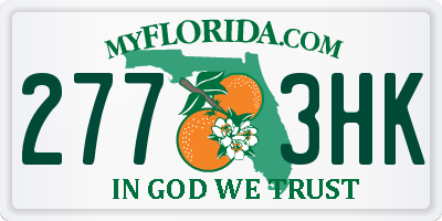 FL license plate 2773HK