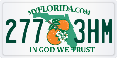 FL license plate 2773HM