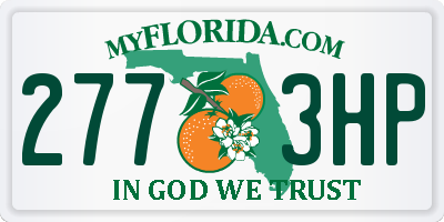 FL license plate 2773HP
