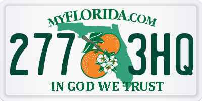 FL license plate 2773HQ