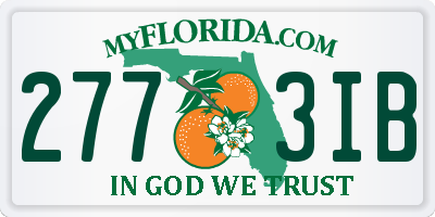 FL license plate 2773IB