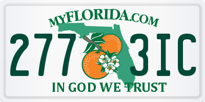FL license plate 2773IC