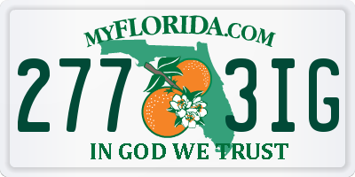 FL license plate 2773IG