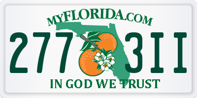 FL license plate 2773II