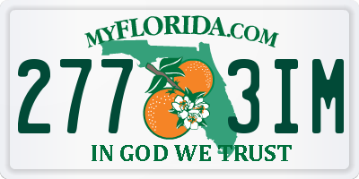 FL license plate 2773IM