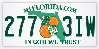 FL license plate 2773IW