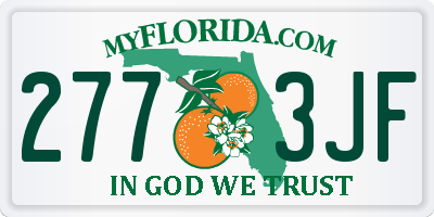 FL license plate 2773JF