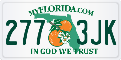 FL license plate 2773JK