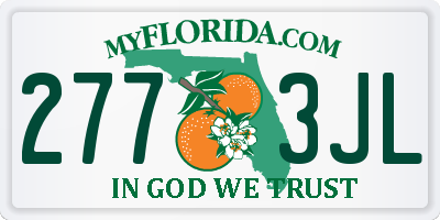 FL license plate 2773JL