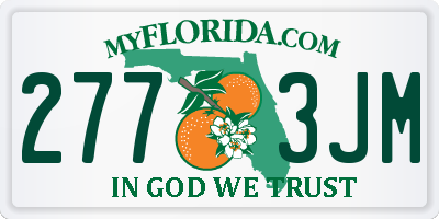 FL license plate 2773JM