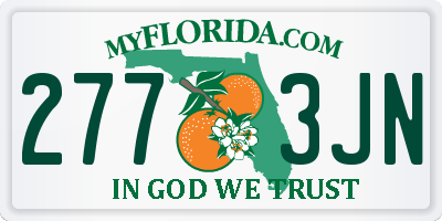 FL license plate 2773JN