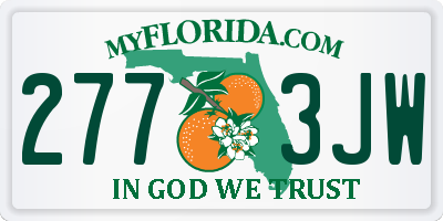 FL license plate 2773JW