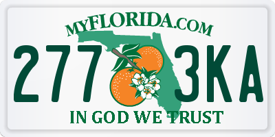 FL license plate 2773KA