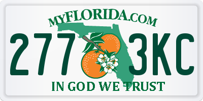 FL license plate 2773KC