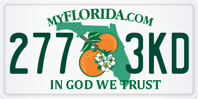 FL license plate 2773KD