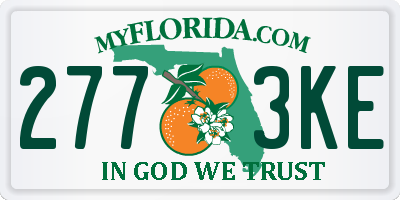FL license plate 2773KE
