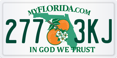 FL license plate 2773KJ