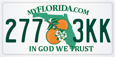 FL license plate 2773KK