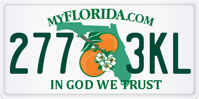 FL license plate 2773KL