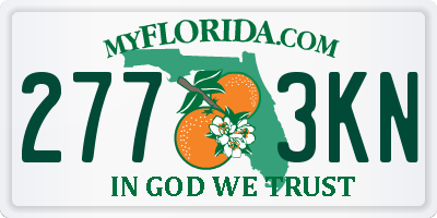 FL license plate 2773KN