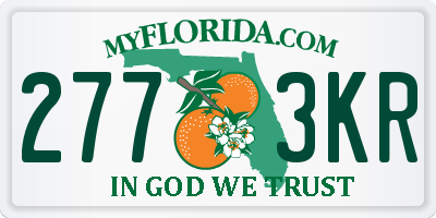 FL license plate 2773KR