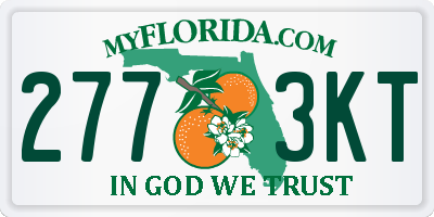 FL license plate 2773KT