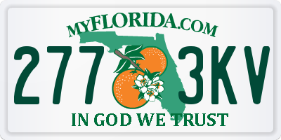 FL license plate 2773KV