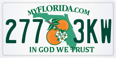 FL license plate 2773KW