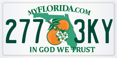 FL license plate 2773KY