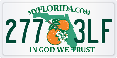 FL license plate 2773LF