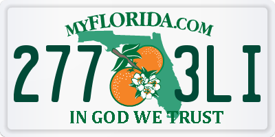 FL license plate 2773LI