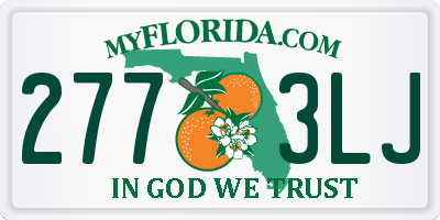 FL license plate 2773LJ