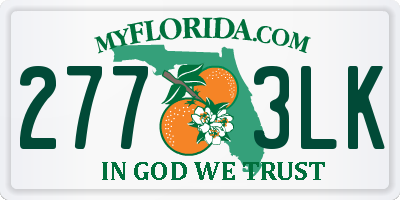 FL license plate 2773LK