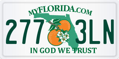 FL license plate 2773LN