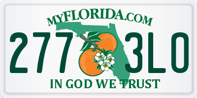 FL license plate 2773LO