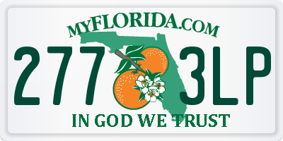 FL license plate 2773LP